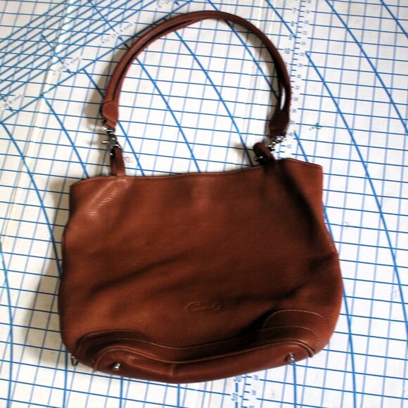 Vintage CATS Pebbled Leather Tote, Made in Spain - Picture 3 of 12